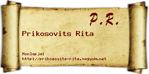 Prikosovits Rita névjegykártya